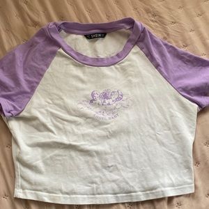 purple angel crop top